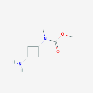 molecular formula C7H14N2O2 B13064984 Methyl N-(3-aminocyclobutyl)-N-methylcarbamate 