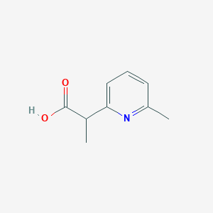 molecular formula C9H11NO2 B13065024 2-(6-Methylpyridin-2-yl)propanoic acid 