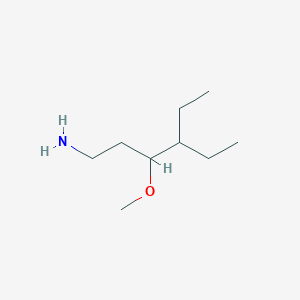 molecular formula C9H21NO B13065032 4-Ethyl-3-methoxyhexan-1-amine 