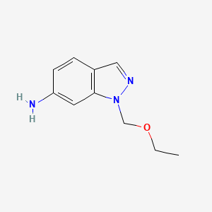 molecular formula C10H13N3O B13065056 1-(Ethoxymethyl)-1H-indazol-6-amine 