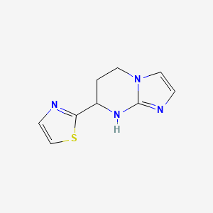 molecular formula C9H10N4S B13065059 2-{5H,6H,7H,8H-imidazo[1,2-a]pyrimidin-7-yl}-1,3-thiazole 