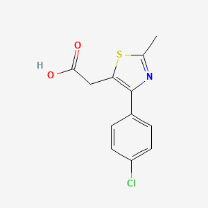 molecular formula C12H10ClNO2S B1306507 [4-(4-氯-苯基)-2-甲基-噻唑-5-基]-乙酸 CAS No. 553630-41-4