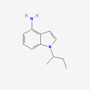 molecular formula C12H16N2 B13065084 1-(Butan-2-yl)-1H-indol-4-amine 