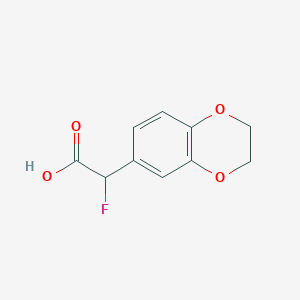 2-(2,3-Dihydro-1,4-benzodioxin-6-yl)-2-fluoroacetic acid