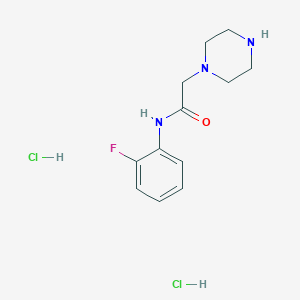 N-(2-fluorophenyl)-2-(piperazin-1-yl)acetamide dihydrochloride