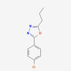 molecular formula C11H11BrN2O B13065124 2-(4-Bromophenyl)-5-propyl-1,3,4-oxadiazole 