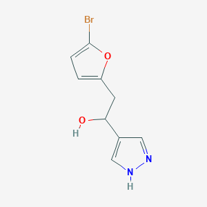 2-(5-Bromofuran-2-yl)-1-(1H-pyrazol-4-yl)ethan-1-ol