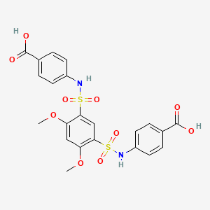 4,6-dimethoxy-N,N'-bis(4-carboxyphenyl)benzene-1,3-disulfonamide