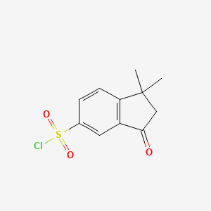 1,1-dimethyl-3-oxo-2,3-dihydro-1H-indene-5-sulfonyl chloride