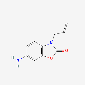 molecular formula C10H10N2O2 B13065257 6-Amino-3-(prop-2-EN-1-YL)-2,3-dihydro-1,3-benzoxazol-2-one 