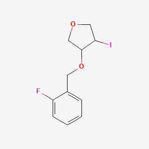 3-[(2-Fluorophenyl)methoxy]-4-iodooxolane