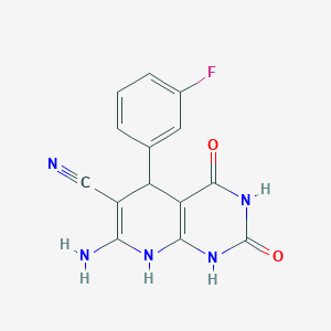 7-Amino-5-(3-fluorophenyl)-2,4-dioxo-1,2,3,4,5,8-hexahydropyrido[2,3-d]pyrimidine-6-carbonitrile