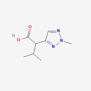 molecular formula C8H13N3O2 B13065294 3-Methyl-2-(2-methyl-2H-1,2,3-triazol-4-yl)butanoic acid 