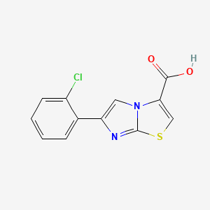 molecular formula C12H7ClN2O2S B13065327 6-(2-Chlorophenyl)imidazo[2,1-B]thiazole-3-carboxylic acid 