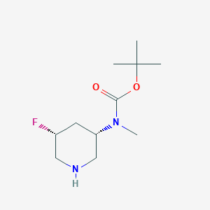 molecular formula C11H21FN2O2 B13065330 tert-butyl N-[(3S,5R)-5-fluoropiperidin-3-yl]-N-methylcarbamate 