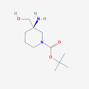 tert-Butyl (3R)-3-amino-3-(hydroxymethyl)piperidine-1-carboxylate