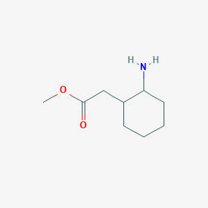 molecular formula C9H17NO2 B13065337 Methyl 2-(2-aminocyclohexyl)acetate 