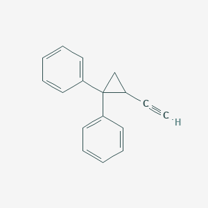 molecular formula C17H14 B13065360 (2-Ethynyl-1-phenylcyclopropyl)benzene 