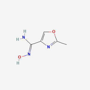 molecular formula C5H7N3O2 B13065386 N'-Hydroxy-2-methyl-1,3-oxazole-4-carboximidamide 