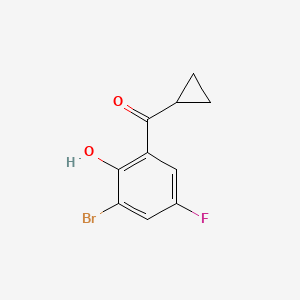 2-Bromo-6-cyclopropanecarbonyl-4-fluorophenol