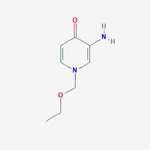 molecular formula C8H12N2O2 B13065446 3-Amino-1-(ethoxymethyl)-1,4-dihydropyridin-4-one 