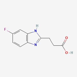 molecular formula C10H9FN2O2 B1306545 3-(5-Fluoro-1H-benzimidazol-2-YL)propanoic acid CAS No. 82138-57-6