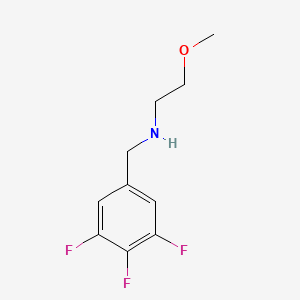 molecular formula C10H12F3NO B13065496 (2-Methoxyethyl)[(3,4,5-trifluorophenyl)methyl]amine 