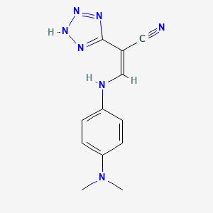 3-{[4-(dimethylamino)phenyl]amino}-2-(1H-1,2,3,4-tetrazol-5-yl)prop-2-enenitrile