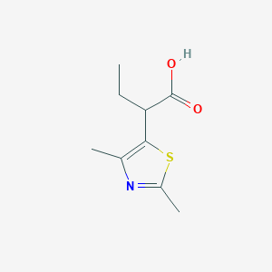 molecular formula C9H13NO2S B13065517 2-(Dimethyl-1,3-thiazol-5-yl)butanoic acid 