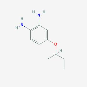 molecular formula C10H16N2O B13065520 4-[(Butan-2-yl)oxy]benzene-1,2-diamine CAS No. 86723-17-3