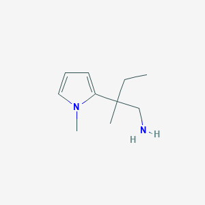 molecular formula C10H18N2 B13065527 2-Methyl-2-(1-methyl-1H-pyrrol-2-YL)butan-1-amine 