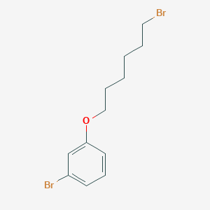 molecular formula C12H16Br2O B13065566 1-Bromo-3-((6-bromohexyl)oxy)benzene 