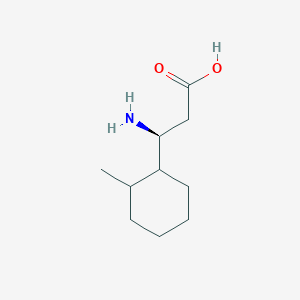 molecular formula C10H19NO2 B13065614 (3S)-3-Amino-3-(2-methylcyclohexyl)propanoic acid 