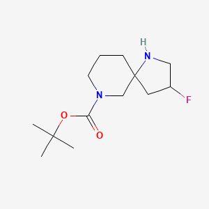 molecular formula C13H23FN2O2 B13065626 tert-Butyl 3-fluoro-1,7-diazaspiro[4.5]decane-7-carboxylate CAS No. 1263178-36-4