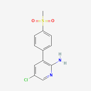 5-Chloro-3-(4-(methylsulfonyl)phenyl)pyridin-2-amine