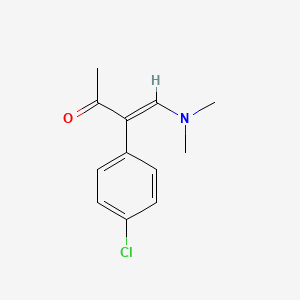 molecular formula C12H14ClNO B13065650 (E)-3-(4-chlorophenyl)-4-(dimethylamino)but-3-en-2-one 