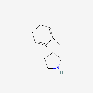 molecular formula C11H13N B13065682 Spiro[bicyclo[4.2.0]octane-7,3'-pyrrolidine]-1,3,5-triene 