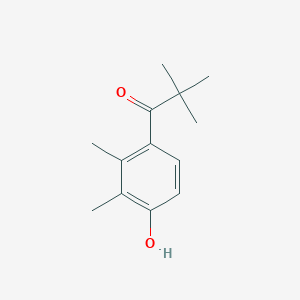 molecular formula C13H18O2 B13065694 1-(4-Hydroxy-2,3-dimethylphenyl)-2,2-dimethylpropan-1-one 