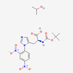 molecular formula C20H27N5O9 B13065708 iso-Boc-His(Dnp)-OH-IPA 