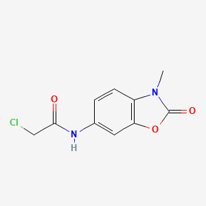 molecular formula C10H9ClN2O3 B1306574 2-氯-N-(3-甲基-2-氧代-2,3-二氢-苯并恶唑-6-基)-乙酰胺 CAS No. 842971-30-6