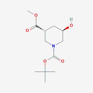 rac-1-tert-butyl 3-methyl (3R,5R)-5-hydroxypiperidine-1,3-dicarboxylate