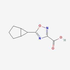 molecular formula C9H10N2O3 B13065781 5-(Bicyclo[3.1.0]hexan-6-YL)-1,2,4-oxadiazole-3-carboxylic acid 