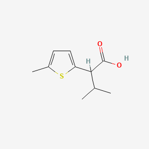 molecular formula C10H14O2S B13065784 3-Methyl-2-(5-methylthiophen-2-yl)butanoic acid 