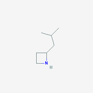 molecular formula C7H15N B13065791 2-(2-Methylpropyl)azetidine 