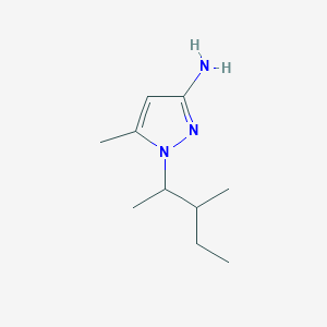 molecular formula C10H19N3 B13065831 5-Methyl-1-(3-methylpentan-2-yl)-1H-pyrazol-3-amine 