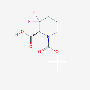 (2R)-1-[(tert-Butoxy)carbonyl]-3,3-difluoropiperidine-2-carboxylic acid