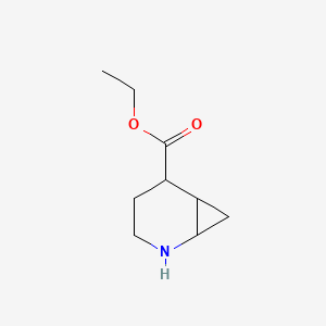 molecular formula C9H15NO2 B13065870 Ethyl 2-azabicyclo[4.1.0]heptane-5-carboxylate 