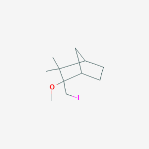 molecular formula C11H19IO B13065895 2-(Iodomethyl)-2-methoxy-3,3-dimethylbicyclo[2.2.1]heptane 