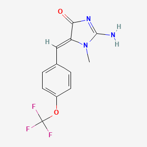 2-imino-1-methyl-5-{(Z)-[4-(trifluoromethoxy)phenyl]methylidene}dihydro-1H-imidazol-4-one