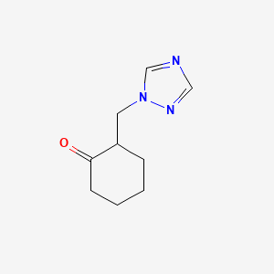 molecular formula C9H13N3O B1306591 2-(1H-1,2,4-triazol-1-ylmethyl)cyclohexanone CAS No. 313492-86-3